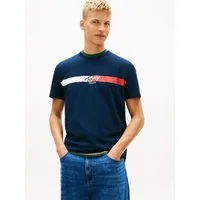 Tommy Jeans T-Shirt TJM REGULAR FIT SIGNATURE STRIPE mit Label-Print