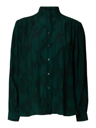 Selected - Bluse - Slfsheena grün/blau - Gr. - 38