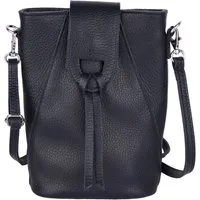 MIRROSI Umhängetasche Damen Crossbody Bag, Echtleder Made In Italy, 14,5x19x6cm