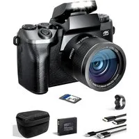 FANNOU Digitalkamera 4K 64MP Fotoapparat Superzoom-Kamera (64 MP, WLAN (Wi-Fi), 16X Digitalzoom, Manuell/Auto Fokus, Videokamera für Anfänger)