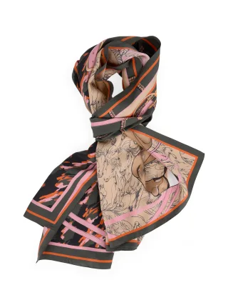 Marc Cain Collections - Seidenschal mit Printmix forest night new - Gr. - OS