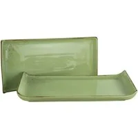 CreaTable Servierplatte Nature Collection, Steinzeug, (Set, 2-tlg), Servier Set, 33x16,5 cm