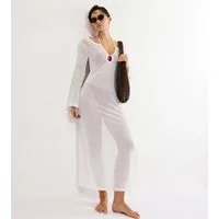 Triumph Strandkleid Beach MyWear Crochet Long Dress LSL weiches Häkeldesign