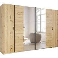rauch Schwebetürenschrank Kleiderschrank Drehtürenschrank Schrank Garderobe KRONACH (in 3 Ausstattungen BASIC/CLASSIC/PREMIUM, Breiten 225/268/311/354 cm) Kombischrank optional mit 1 oder 2 Spiegel viele Böden MADE IN GERMANY