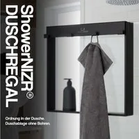 ShowerNIZR Duschregal ShowerNIZR Duschregal - Duschablage ohne Bohren für Duschwand