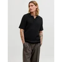 Jack & Jones Polokragenpullover JJEEMIL KNIT CABLE POLO SS LN mit Polokragen