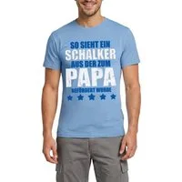 Spreadshirt T-Shirt Schalker Papa Vatertag Geschenk Schalke Fan Männer T-Shirt (1-tlg)