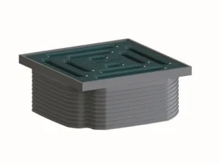 Dallmer Aufsatz DallDrain Pure, graublau, 100 x 100 mm, 518057 518057
