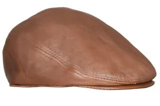 Peaky Blinders Newsboy-Flachhut aus Leder für Herren