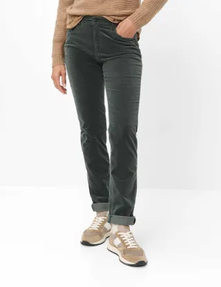 Brax Damen Five-Pocket-Hose Style MARY DEEP FOREST, dunkelgrün, Gr. 46K