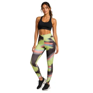 Diadora - Leggings für Damen , Training (Schwarz/Grün)