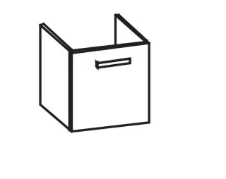 Artiqua 413 Waschtischunterschrank für MyDay 125460, Weiß Matt Select, 413-WUT-K90-L-7161-171 413-WUT-K90-L-7161-171