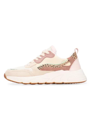 Sneaker "CHARLIE" in Beige mit Kombination