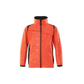 MASCOT Softshell Jacke für Kinder ACCELERATE SAFE Hi-vis Rot / Schwarzblau 164 - 19902-291-22210-164