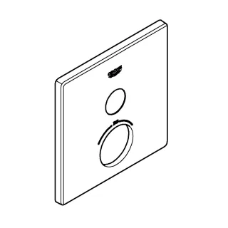 Grohe Rosette 49037 eckig für SmartControl hard graphite gebürstet, 49037AL0 49037AL0