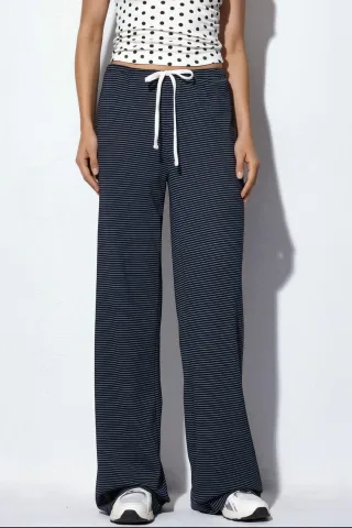 Gestreifte gerade Sweatpants