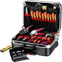 Werkzeugkoffer "BIG Basic Move" ElektroPlus, 68-teilig, Werkzeug-Set schwarz, mit Werkzeug-Sortiment für Elektriker