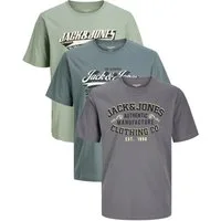 Jack & Jones T-Shirt Stilvolles Slim-Fit oder Regular Shirt mit Printdruck (3er-Pack) Printdruck