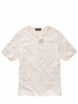 Mey & Edlich Herren Gewichtiges Henley Beige 100 % Baumwolle