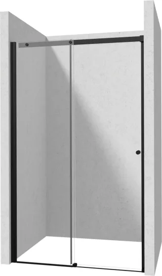 Neuesbad SLIDING Dusche DOOR Schwarz 150CM mit Weissglas NB1DEKTSPN15P1