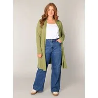 Base Level Curvy Longstrickjacke Figurumspielende, weiche Strickqualität