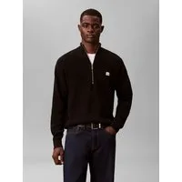 Calvin Klein Jeans Strickpullover Troyerkragen mit Reißverschluss, Regular Fit
