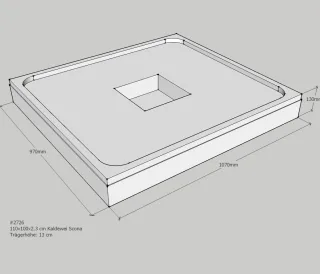 Neuesbad Wannenträger für Kaldewei Scona 1000x1100x23 SD24079