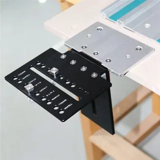 ENJOYWOOD Folding Guide Rail Hinge System Woodworking Track Saw Accessory Thickness Adjustment Rail Locking Lift Mode Co