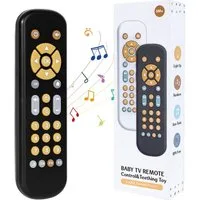 CLTYQ Lernspielzeug Baby TV Fernbedienung Spielzeug, Mehrsprachiges Musikspielzeug, mit Nummer Lesen Lehren,Baby Lernspielzeug Kinder über 3 Jahre