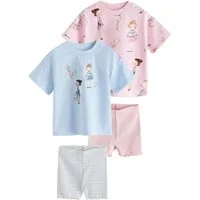 Next T-Shirt & Shorts Oberteil und Radlershorts, 2-teiliges Set (4-tlg)