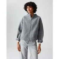 OPUS Kurzjacke HURLIE Boxy Fit HURLIE Regular Boxy Boucléjacke lockere Passform, natürlicher Griff