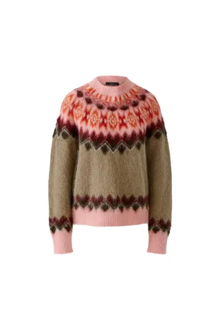 Oui - Pullover lt brown rose - Gr. - 38