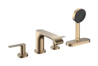 Hansgrohe Vivenis 4-Loch Wannenrandarmatur mit sBox, Brushed Bronze, 75444140 75444140