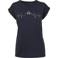Youth Designz Print-Shirt Heartbeat Mountain Damen T-Shirt als Statement Geschenk Frauen Motiv mit stylichen Berg Aufdruck für Frauen