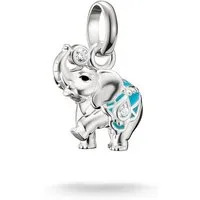 THOMAS SABO Charm-Einhänger Charm Elefanten-Design - Connect, mit Zirkonia (synth) - Emaille