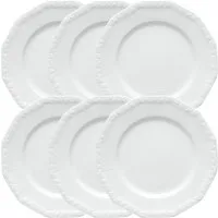 Rosenthal Teller-Set Maria Weiss Frühstücksteller 19 cm Set6, Porzellan