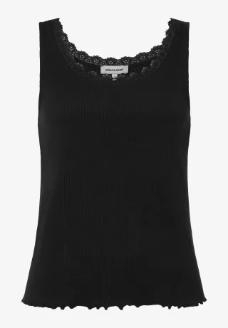 MORE & MORE - Shirttop mit Spitze schwarz - Gr. - 44