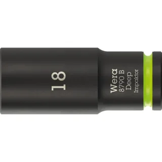 Wera 8790 B Impaktor Deep Steckschlüsseleinsatz mit 3/8 zoll-Antrieb, 18 x 63 mm - 05005559001