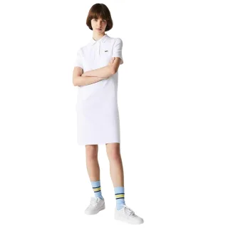 Lacoste - Polo-Kleid für Damen, Piqué, kurzärmlig (Weiß)