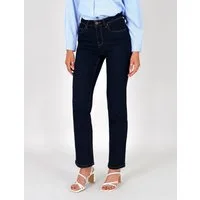 ESRA Straight-Jeans Damen Jeans Geradeschnitt Stretch Jeans Damen Regular Fit G4 Sale High Waist Jeans Damen Straight Hose Regular Jeans bis Große Größe