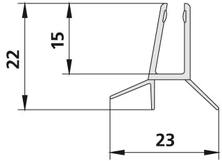 Kermi 6069 1x Dichtleiste, Länge: 985 mm, 2534102 2534102