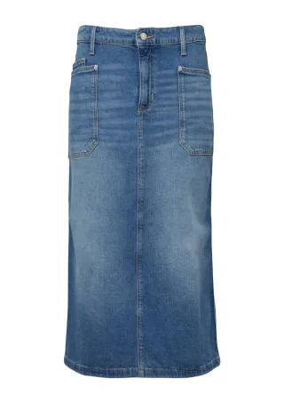 s.Oliver Red Label - Jeansrock in Midi-Länge mit geradem Schnitt blau - Gr. - 44