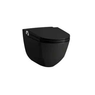 Laufen Dusch-Wand-Tiefspül-WC Riva 600x355x405, spülrandlos schwarz glänzend, H8206910200001 H8206910200001