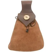 Lord Of Battles Gürteltasche Mittelalt. Gürteltasche (Leder) mit Hornknopf-Verschluss - Braun