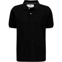 FYNCH-HATTON Poloshirt Poloshirt Piquê aus Baumwolle mit Brusttasche Schwarz