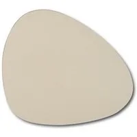 Zeller Present Glas untersetzer-Set, Kunstleder (100% PVC), 6-tlg., Kunstleder, creme, 12 x 10 cm