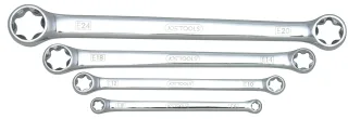 KS Tools CHROMEplus Torx-E-Doppel-Ringschlüssel-Satz, 4-tlg - 518.0860