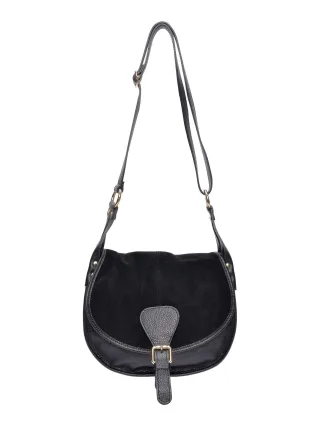 Luisa Vannini Schwarz Rindsledertasche