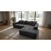 Massivart® Ecksofa Cord 300x215 cm / Nosagfederung / Cordsofa / ARTEMIS, inkl. Kissen-Set · frei im Raum stellbar