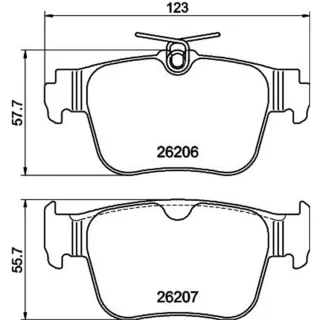 Hella Bremsbel?ge hinten Audi CUPRA Ford Seat Skoda VW 8DB355040-851